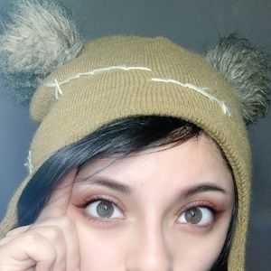 ✨🐻Cute Ewok Star Wars beanie with fluffy ears🐻